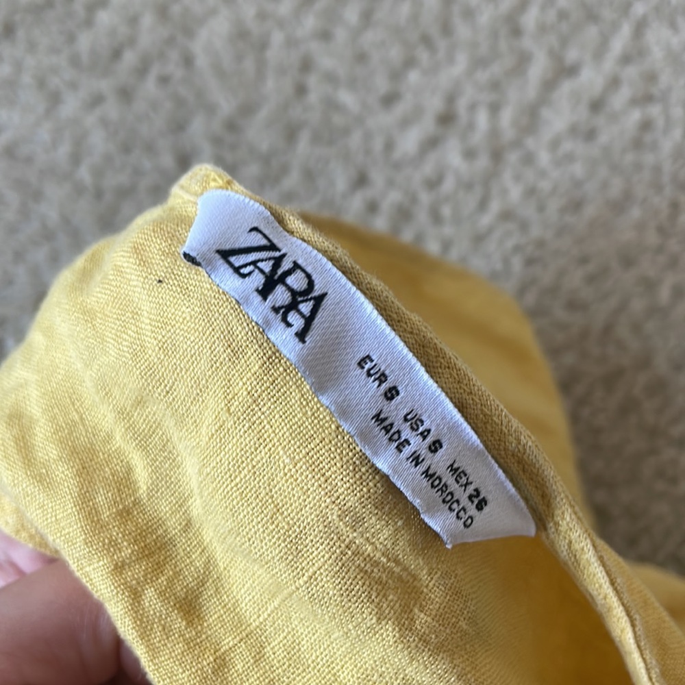 Zara Yellow Ruffle Tank - Picture 3 of 3